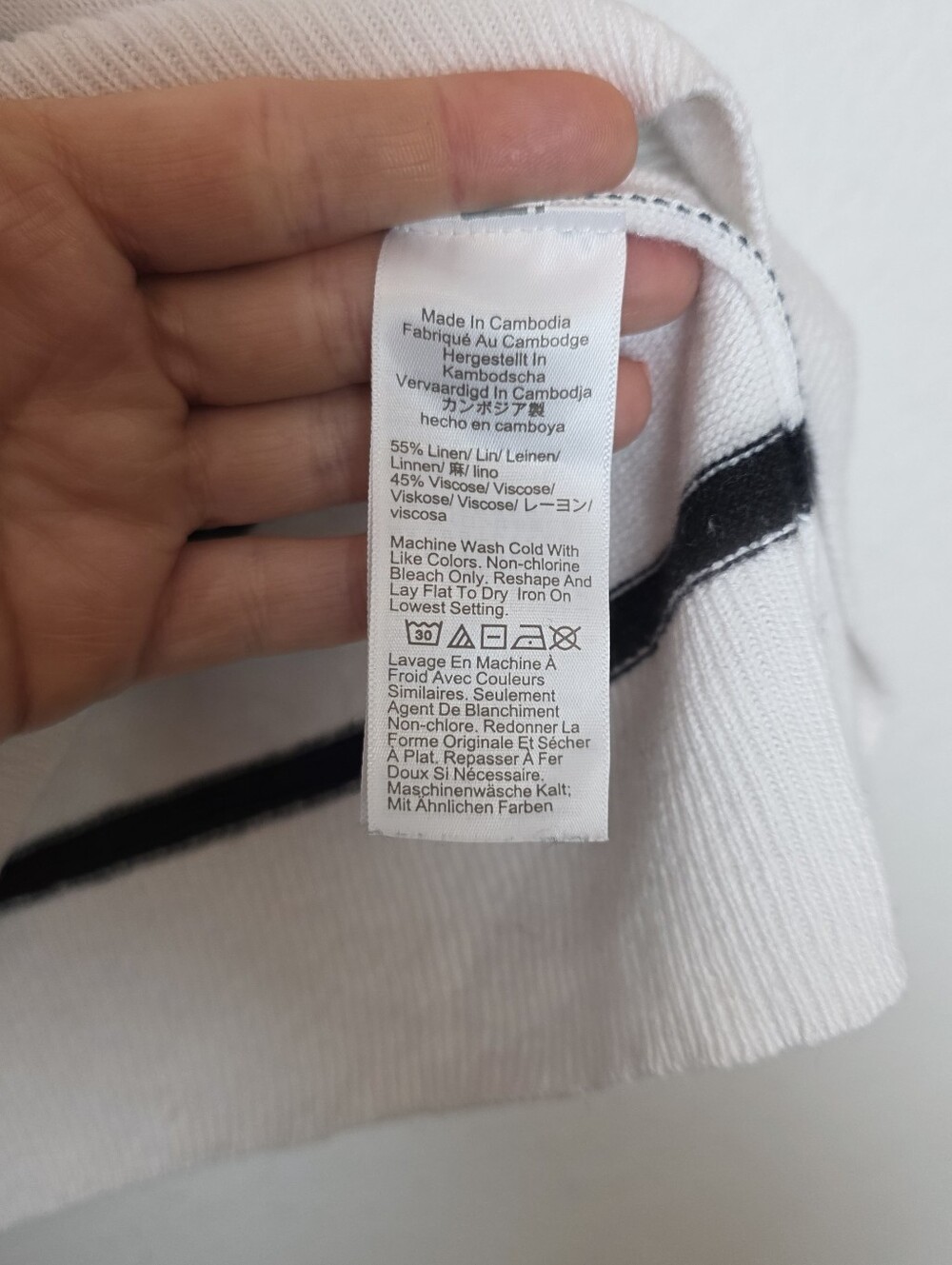 J CREW White Striped Linen-Blend Short Sleeve Polo Sweater Top Coastal 2024 Sz S - Picture 10 of 12